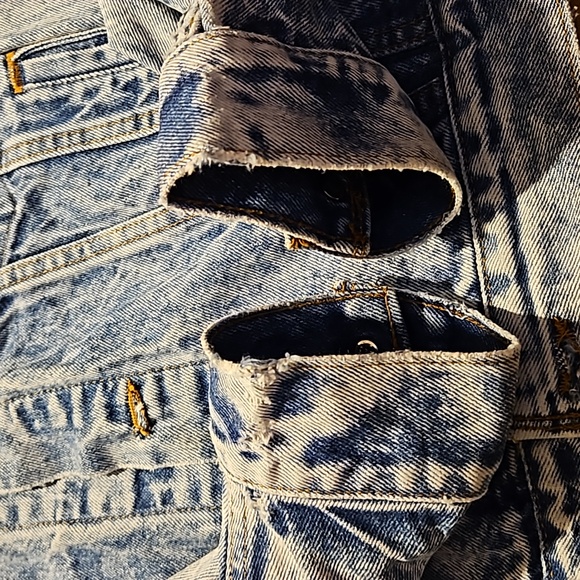 Levi's Vintage Acid Washed Denim Trucker Jacket Med Unisex - Picture 14 of 15